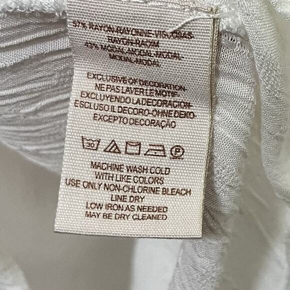 Free People Canyon Rose Embroidered Top Size XS White Angelcore Festival Boho - Picture 10 of 10